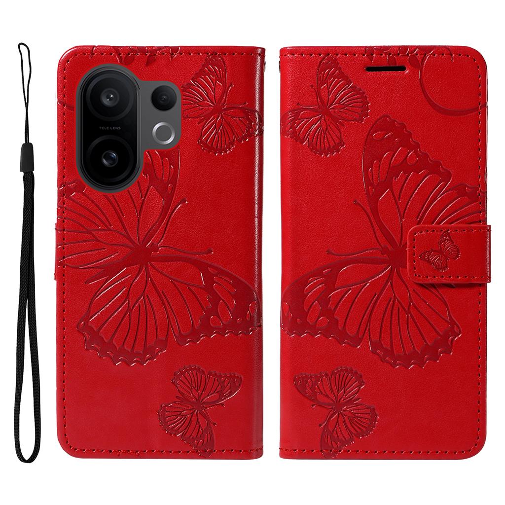 For vivo S30 Pro mini 5G Wallet Case Floral Butterfly Imprint Leather Phone Cover Stand