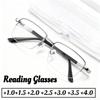 Men'S Fashion High-Definition Anti-Blue Light Presbyopia Glasses Neutral Fashion Business Half Frame Glasses For Farsightedness
