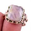 Natural Charoite Gemstone Handmade 925 Solid Silver Two Tone Ring Size 9US l8U75