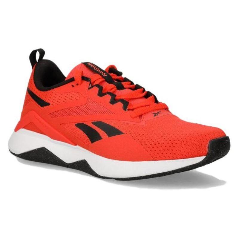 Reebok Мужские тренировочные кроссовки Nanoflex Tr 2, износостойкие, дышащие, низкие, красные с черным 100074537
