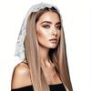 Round Lace Head Scarf Veil for Girl Hair Scarf Hair Decors Church Hair Scarf Headbands Ethnic Wedding Bride Headpiece