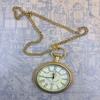 Карманные часы ручной работы из латуни в викторианском стиле с кольчугой — 6 см, морской дизайн