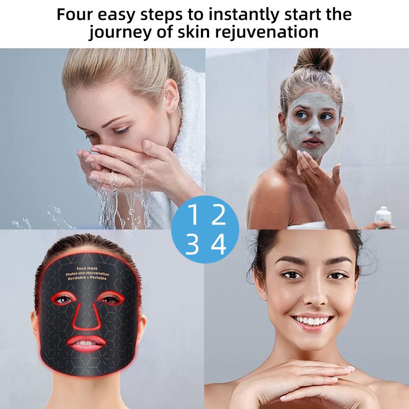 Уход за кожей 4 цвета светодиодная маска для лица против морщин омоложение кожи фотонная терапия косметические устройства отбеливание