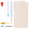 Набор для вышивания Punch Needle DIY Толстая шерстяная пряжа с латунной иглой Набор инструментов с ножницами