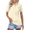 Women's Fashion Casual Lapel Short Sleeve Solid Color Shirt Women's Button Up Tops