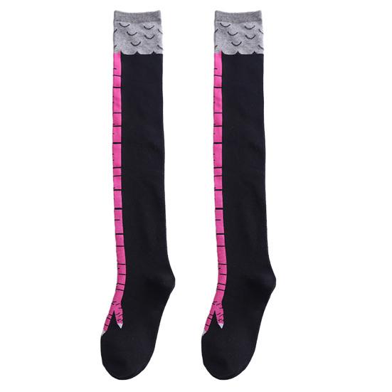 1 пара женских чулок с забавным принтом куриных лапок, одинаковых цветов, длиной до колена, эластичные, противоскользящие, мягкие, теплые, подарок на День Святого Валентина, женский зимний подарок