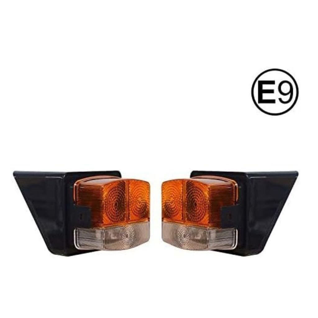 Side Indicator Lamp Set with Brackets and 12v bulbs Suitable for Tractor