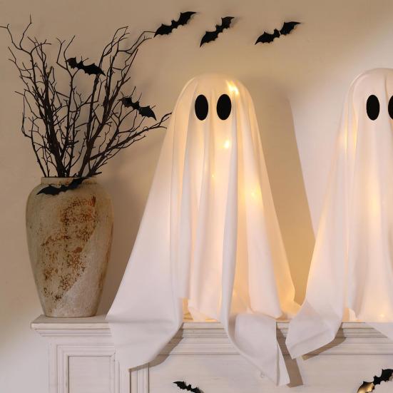 Halloween Ghost Decorations String Lights Spooky Ghosts Ornament Haunted House Prop for Home Parties Festivals