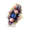 [C7790] - Designer Ring 'Les Romantiques' Pink Blue