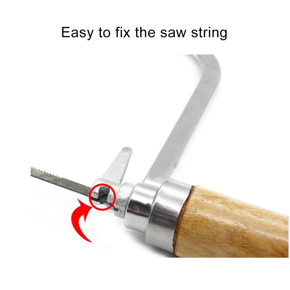 Adjustable Cutting Tool U Shaped Loaf Cutter Saw Wood Handle With 5 Hand Saw Strings