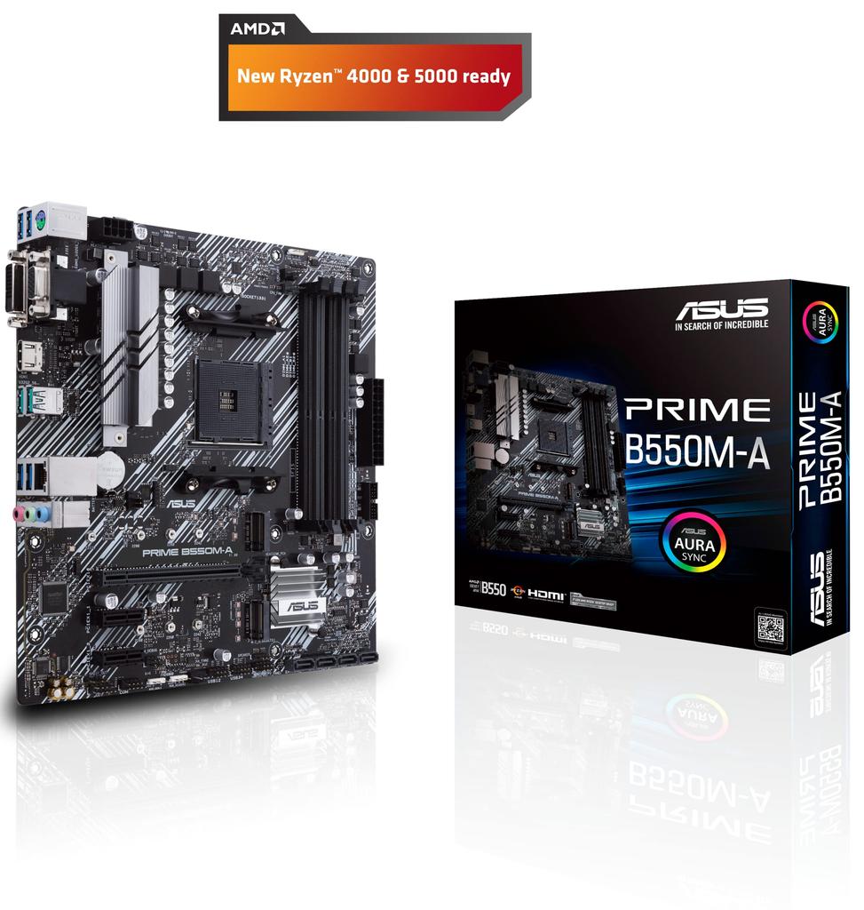 ASUS AMD B550 Equipped AM4 Compatible Motherboard PRIME B550M-A [MicroATX]