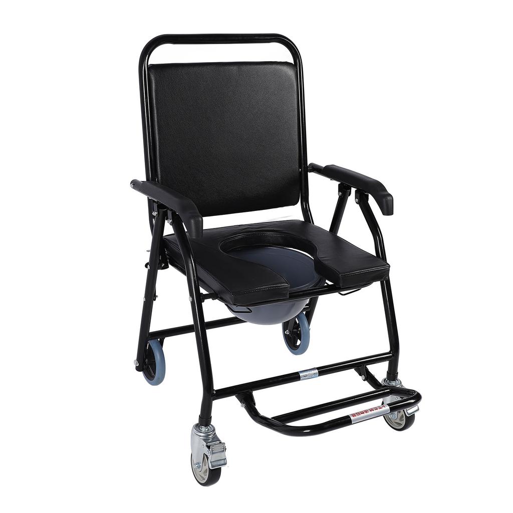 Мобильный горшок с колесами, складной, с высокой грузоподъемностью, утолщенный, инвалидная коляска для туалета для H