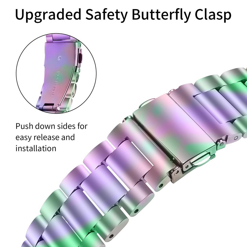 For Huami Amazfit Bip 3 Pro / Bip 3 Stainless Steel Strap Crown Shape Rhinestone Decor Watch Band