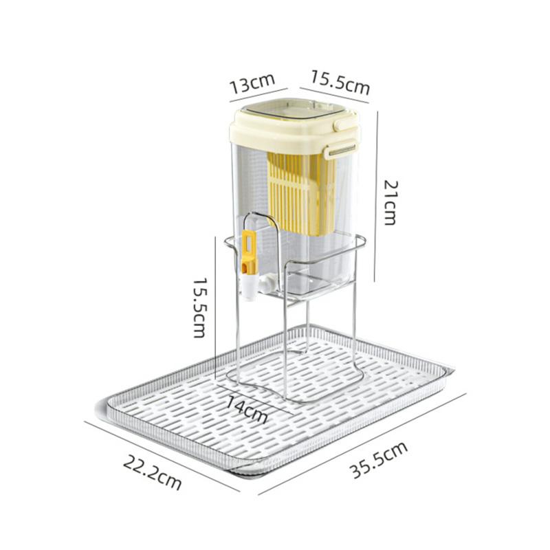 Large Capacity 2L Ice Bucket Water Jug With Filter Tap Durable PET Pitcher Summer Cold Brew Beverage Container For Refrigerator Kitchen Home