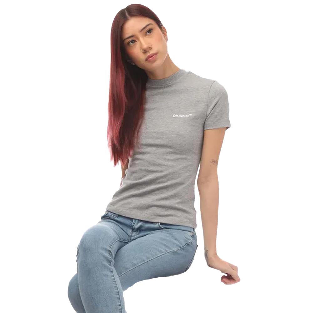 Off-White Womens/Ladies Helvetica Fitted T-Shirt
