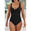 One-piece Swimsuit Sexy Solid Color Belly Cover Cross Backless Bikini