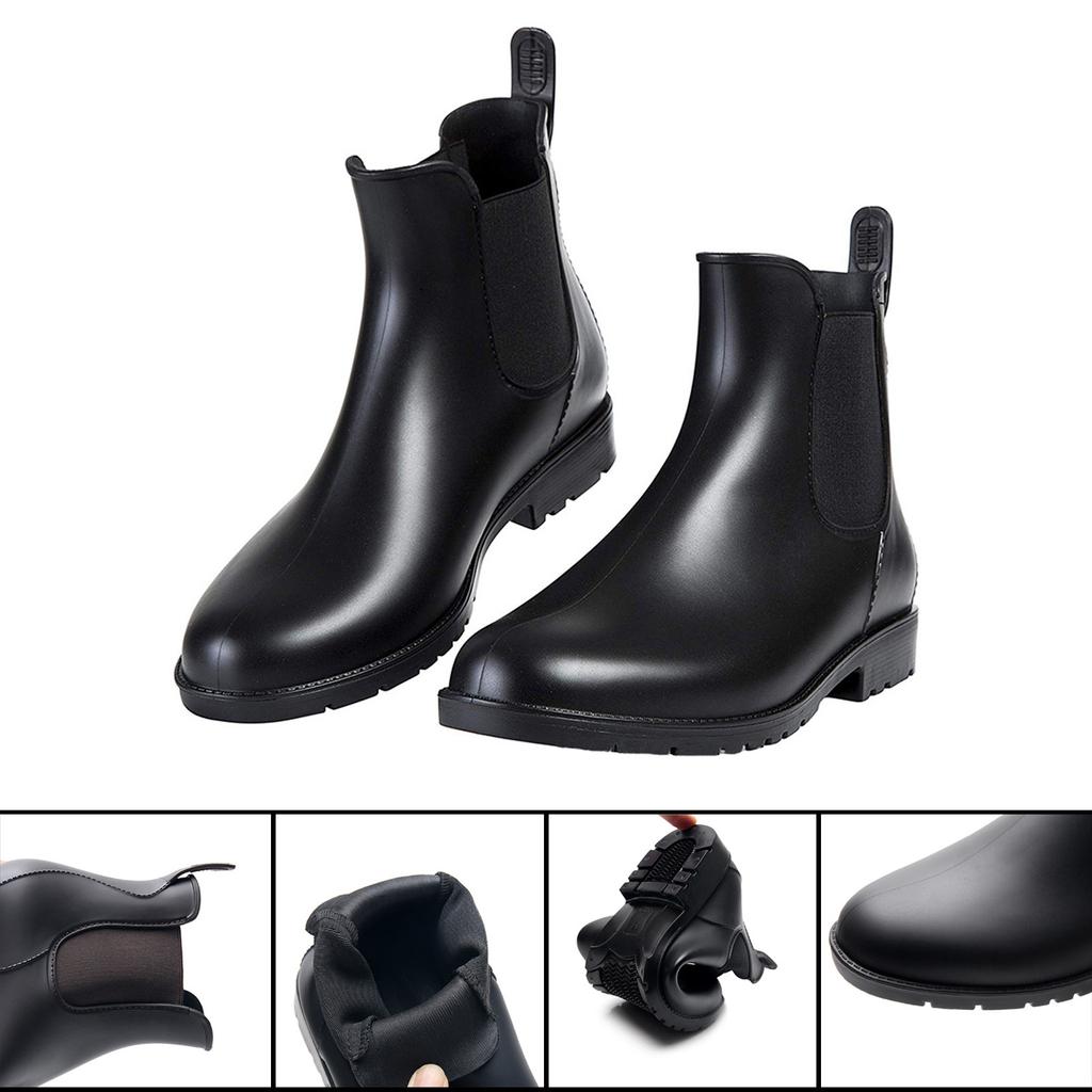 Riding Boots Short Boots Women's Rain Boots Slip Resistant Water Boots