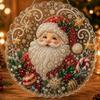 Round Board Christmas Hanging Ornament DIY Craft Pearl Painting Kit  Holiday Crafting