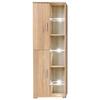 VidaXL TV Wall Unit with LED Lights, Television Cabinet with Shelf, Living Room TV Stand, Modern, Oak 246029