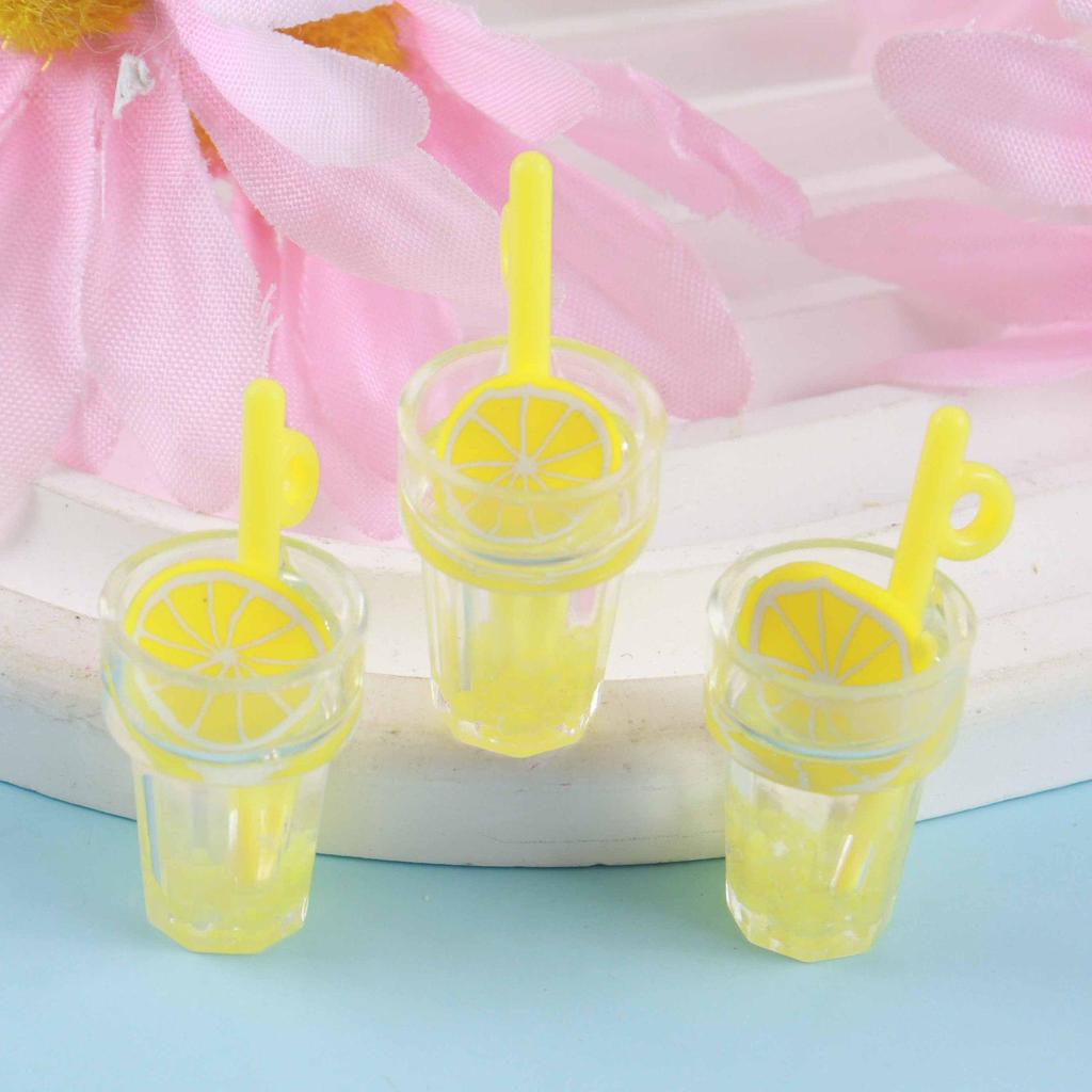 Светящаяся Мини-бутылочка для напитков из смолы DIY Миниатюрная чашка для молочного чая Украшение 3D Еда Игрушка