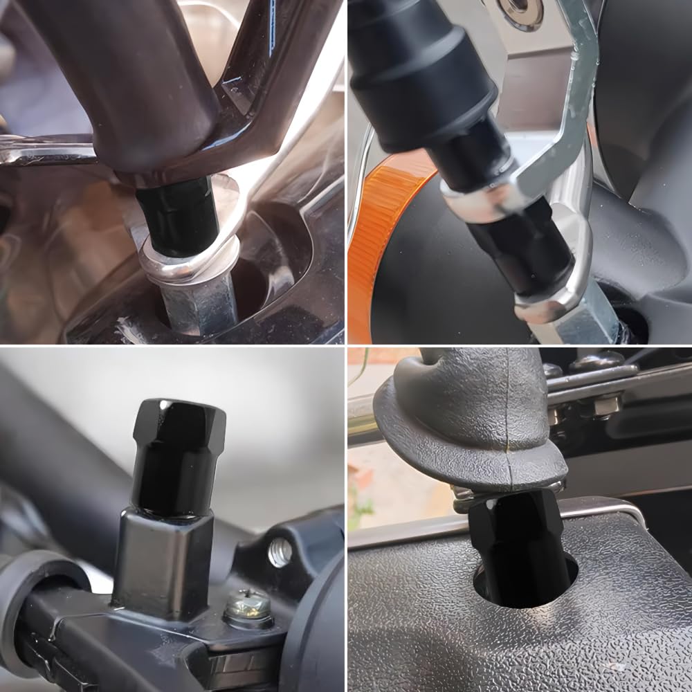 KDSSYFT Адаптер для зеркала мотоцикла, Набор из 4 штук, Переходник для преобразования резьбы, Адаптер-удлинитель, Положительная и