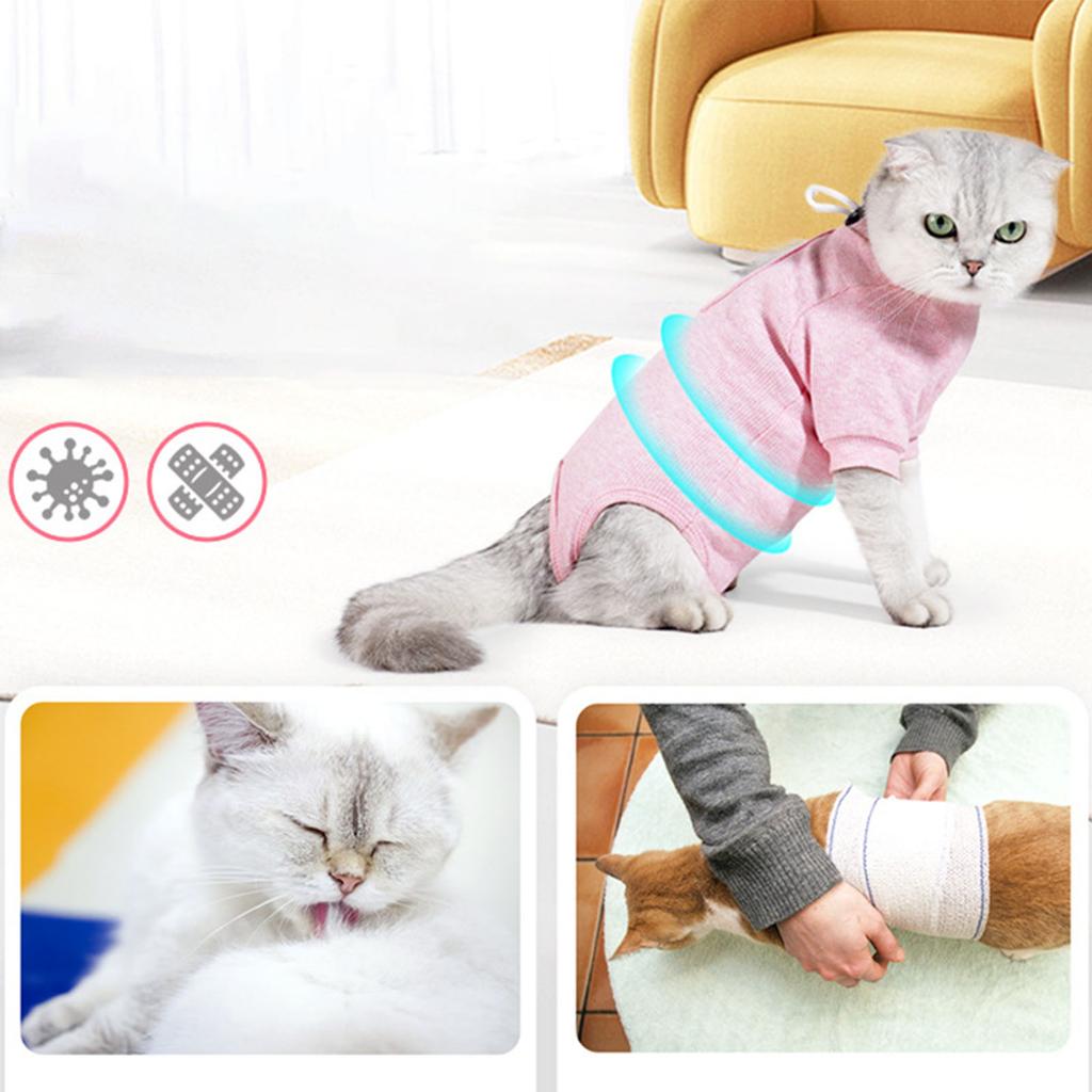 Мягкий восстановительный костюм для кошек после операции, удобный, дышащий, предотвращает облизывание, ускоряет процесс заживления для маленьких кошек