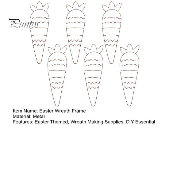 Пасхальный венок рамка в форме кролика, яйца, моркови, металлическая проволочная форма, проволочная рамка для венка своими руками, пасхальные венки, гирлянды, домашний весенний декор