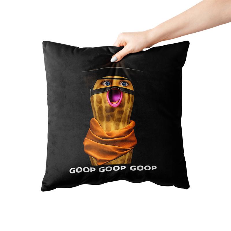 Aertemisi Burnt Peanut Live By The Goop Pillow Cover Die By The Goop Funny Meme Cowboy Cushion Case Throw Pillow Cover