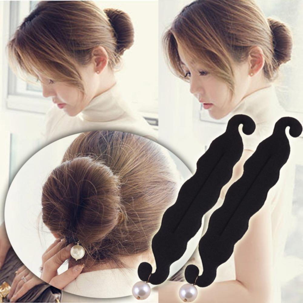 Hair Disk Donut Hairstyle Twist Maker Foam Sponge Clip Bun Curler Braider Hair Bun Maker Women