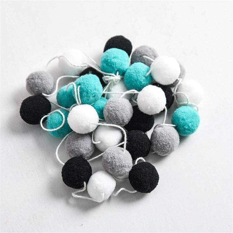 Украшения для комнаты Декоративный меховой шарик Гирлянда Цветная детская комната Дом DIY
