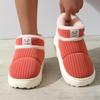 Закажите на размер больше зимние теплые зимние ботинки в полоску, с толстой подкладкой, удобные хлопковые ботинки, нескользящие высокие тапочки для повседневного использования и отдыха
