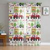 Cartoon Child Car Transportation Tulle Sheer Window Curtains for Living Room the Bedroom Modern Voile Organza Curtains Drapes