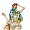 Winter Imitation Cashmere Scarf for Women New Style Light Luxury Fashion Double Sided Scarf Warm Plus Velvet Versatile Windproof Shawl