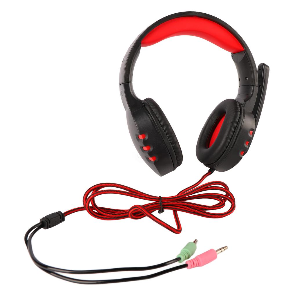 Проводные наушники с шумоподавлением, регулируемым оголовьем, накладные, игровая гарнитура с микрофоном для ноутбука, ПК