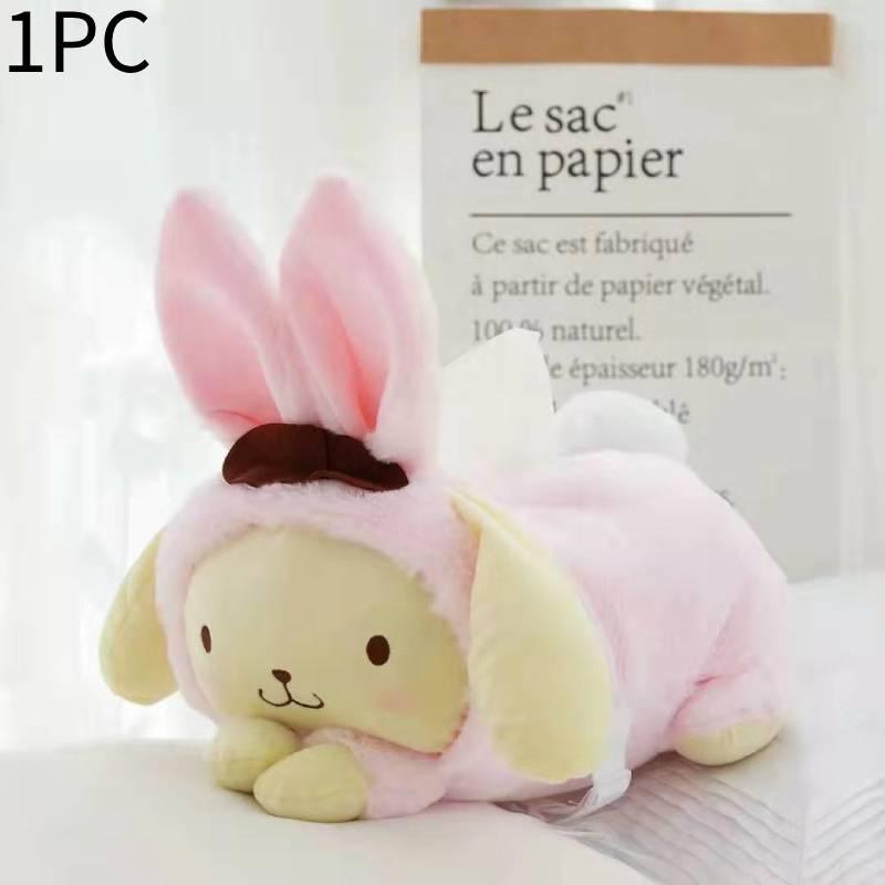 Мультяшная Девочка Сердце Собака с Большими Ушами Превращающийся Кролик Чехол для Коробки с Салфетками Подвесной Чехол для Салфеток в Автомобиль Подушка для Сна