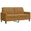 Vidaxl Sofa 2-Osobowa, Brązowa, 140 Cm, Tapicerowana Aksamitem