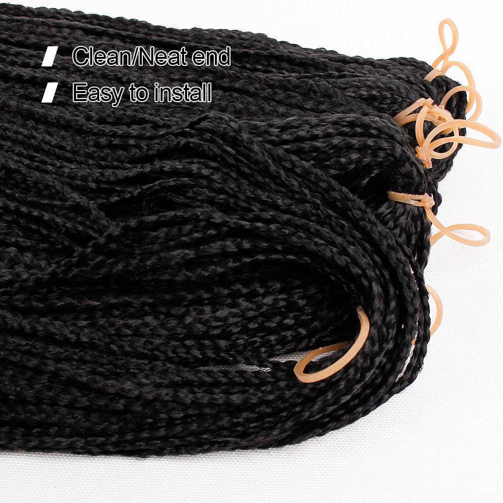 28'' Long Synthetic Zizi Braid Hair Straight Colorful Zizi Box Braids Crochet Hair Extension Pink Write Purple for Women Party