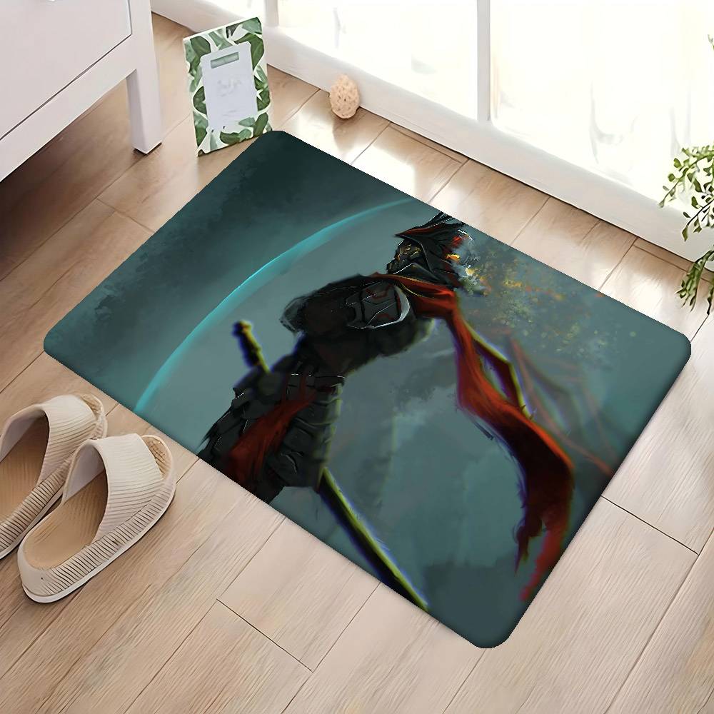 C-Киберпанк S-СамурайS Коврик для входной двери Моющийся Нескользящий Коврик для зоны гостиной, дивана, кресел Кухонный приветственный коврик