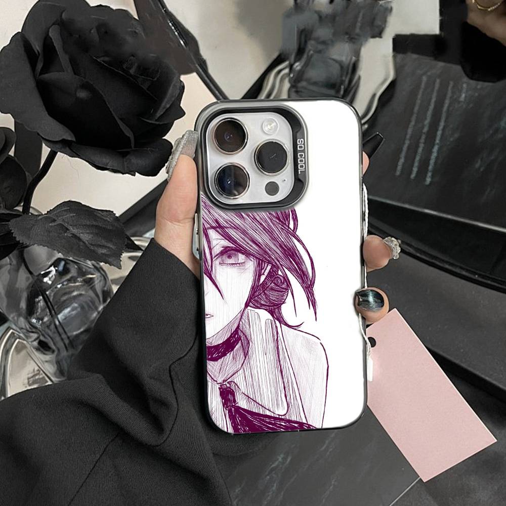 Чехол для телефона K-Reze C-Chainsaw Man для iPhone 17, 16, 15, 14, 13, 12 Pro Max белый Конфетный Матовый Ударопрочный Чехол