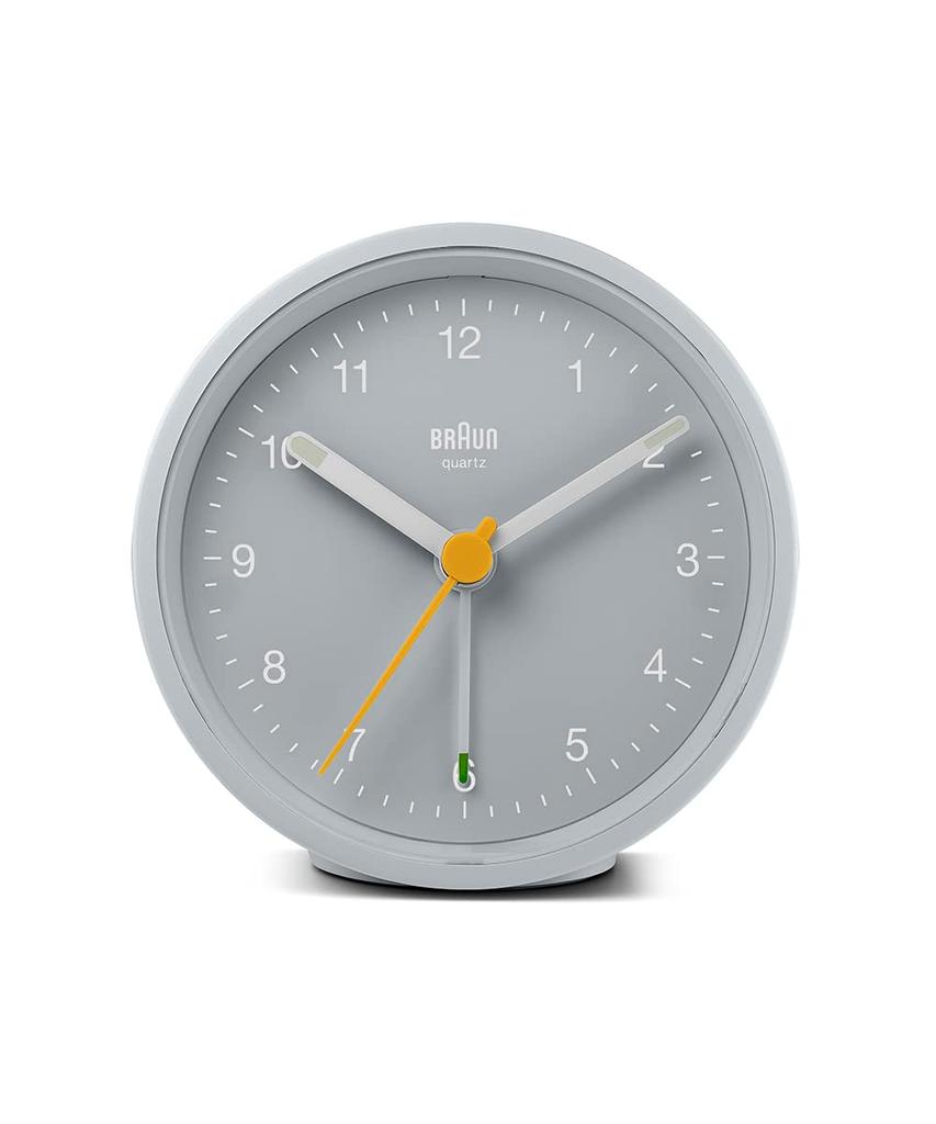 Table Clock Alarm Clock Gray BC12G Analog Alarm Clock Genuine Import Product Table Clock BRAUN/Brown