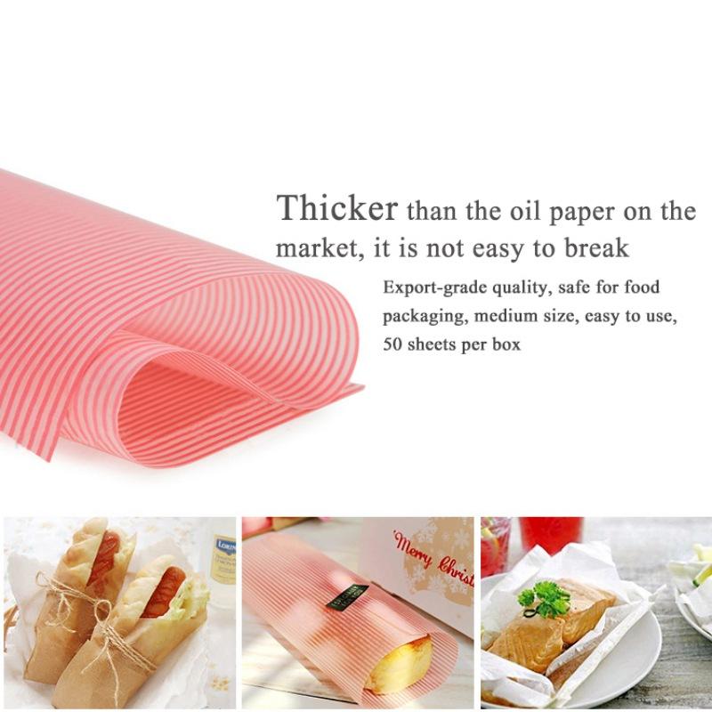 50 листов вощеной бумаги для сэндвичей, обертки для деликатесов, водонепроницаемые, маслостойкие, подкладки для корзинок для пикника, кухонная вощеная бумага ручной работы для еды