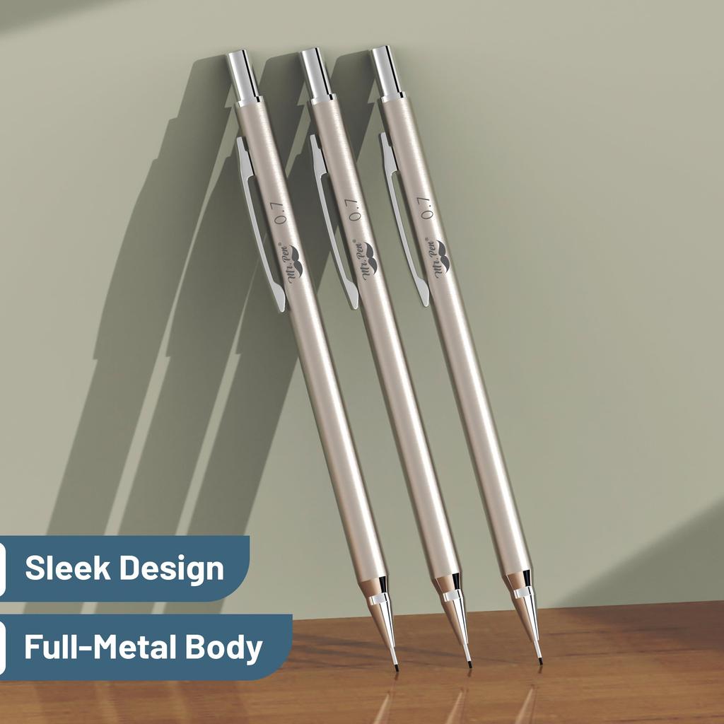 Металлический механический карандаш 3 Механический механический карандаш для набросков Черчение Механический г-н. Ручка - набор, 0,7 мм, упаковка, 0,7 карандаш, .7, карандаш, карандаш, карандаш.