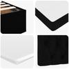 Ottoman Bed with Mattresses Black 200x200 cm Fabric