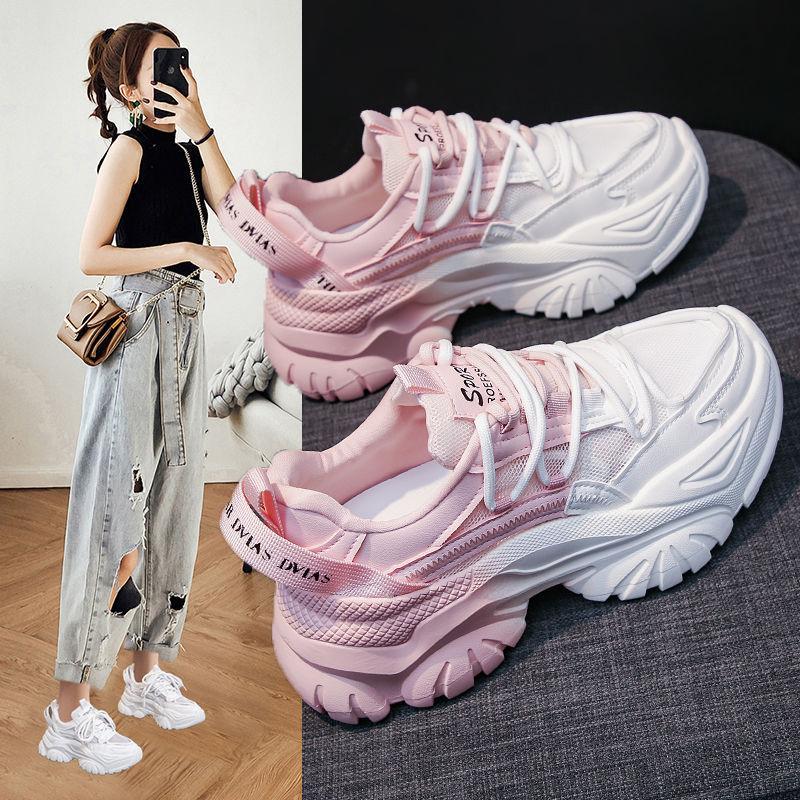 Dad shoes children 2025 spring new autumn and winter white platform versatile casual sports shoes little white women's shoes