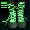 1 Pair Luminous Shoelaces Flat Sneakers Canvas Shoe Laces Glow In The Dark Night Fluorescent Shoelace