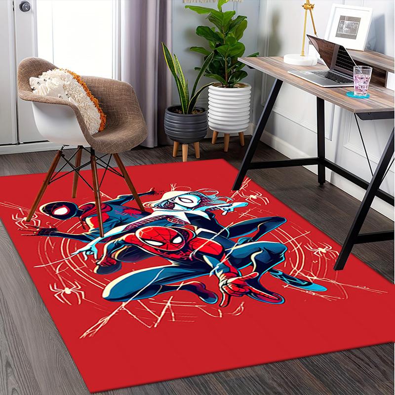 Spider-Man,Gwen Stacy,Miles Morales Office Carpet Soft Polyester Entrance Carpet Washable Non-slip Machine Washable Indoor Carpet Living Roo