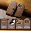 For iPhone 14 Pro 6.1 inch 2-in-1 Detachable Cover Absorption Stand Flip Folio Wallet Case