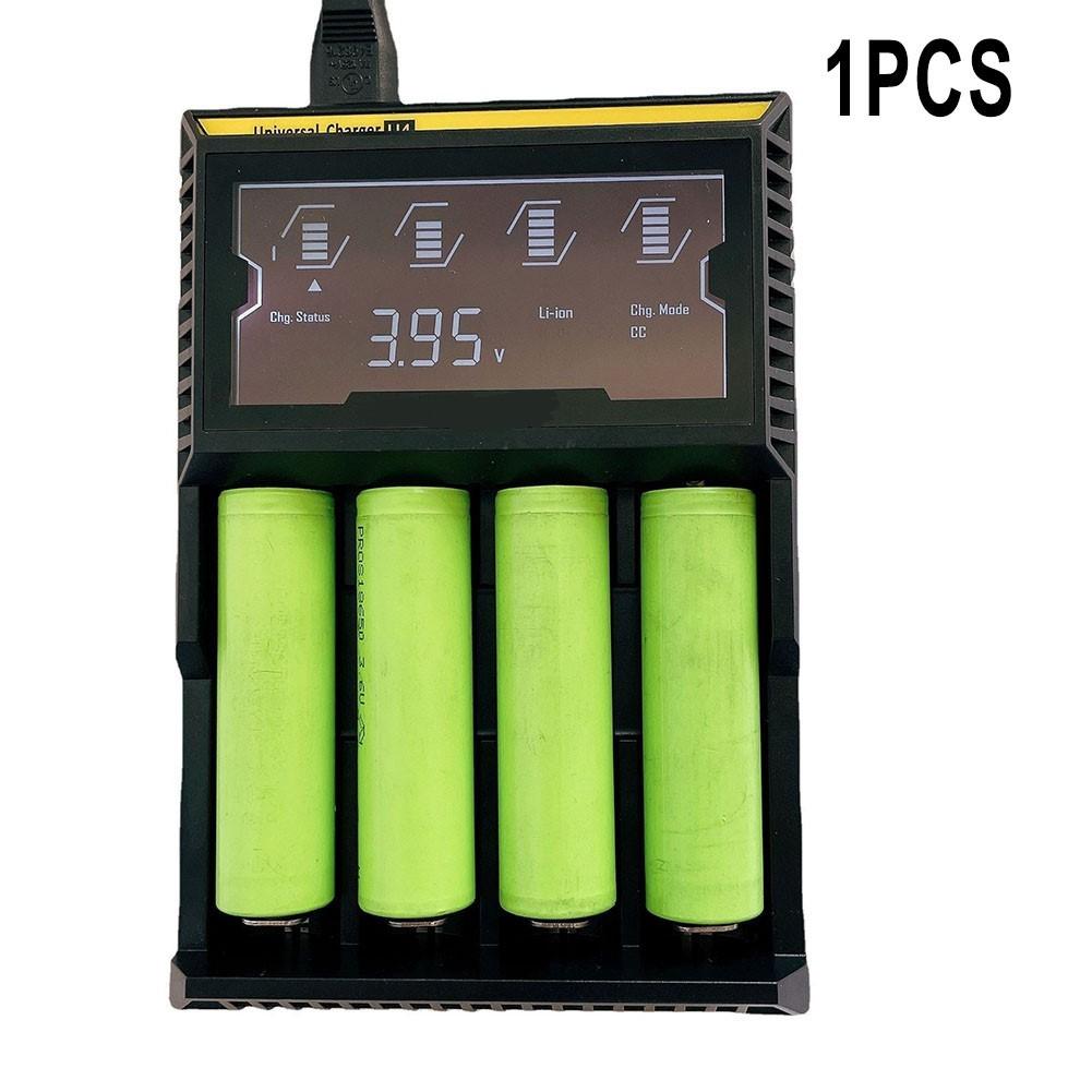 1PCS Lithium Battery Four Slot For Smart Charger LCD Display 3.7V-4.2V