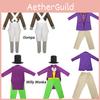 Charlie And The Chocolate Factory Halloween Willy Wonka Oompa Cosplay Costume Performance Outfit
