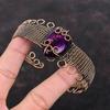Purple Fire Labradorite Bangle Copper Wire Wrapped Gemstone Cuff Bracelet Adjustable Bangle Designer Jewelry Handmade Bangle Copper Jewelry